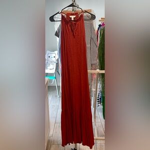 Elegant Terracotta Maxi Skirt